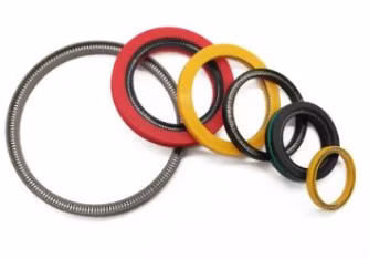 Válvula de bomba mecânica hidráulica variseal personalizado ptfe carbono praphite peek duplo lábio haste de pistão rotativo mola de óleo energizado selo